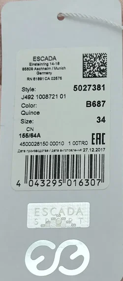 Escada - Damenhose - Gr. 34 - Bild 3