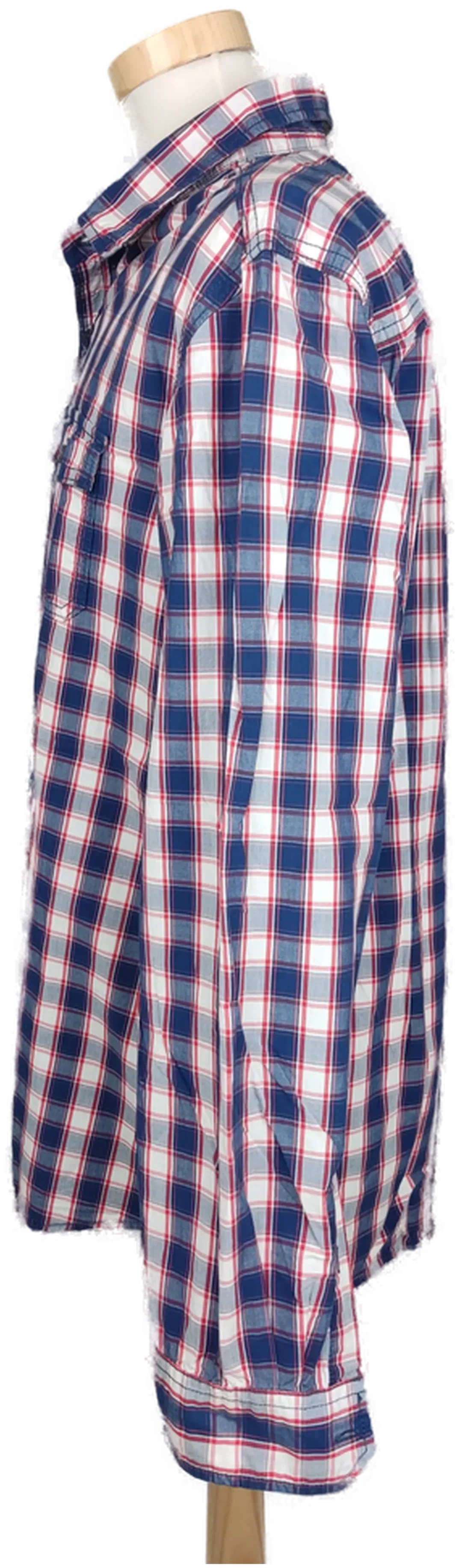 s'Oliver Herren Hemd blau/rot/weiß kariert - XL/52 – Bild 3