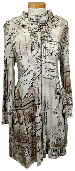 Dolcezza Damen 2-teiliges Co-Ord mit Midikleid und Jacke gemustert Gr. S – Vorschau 4