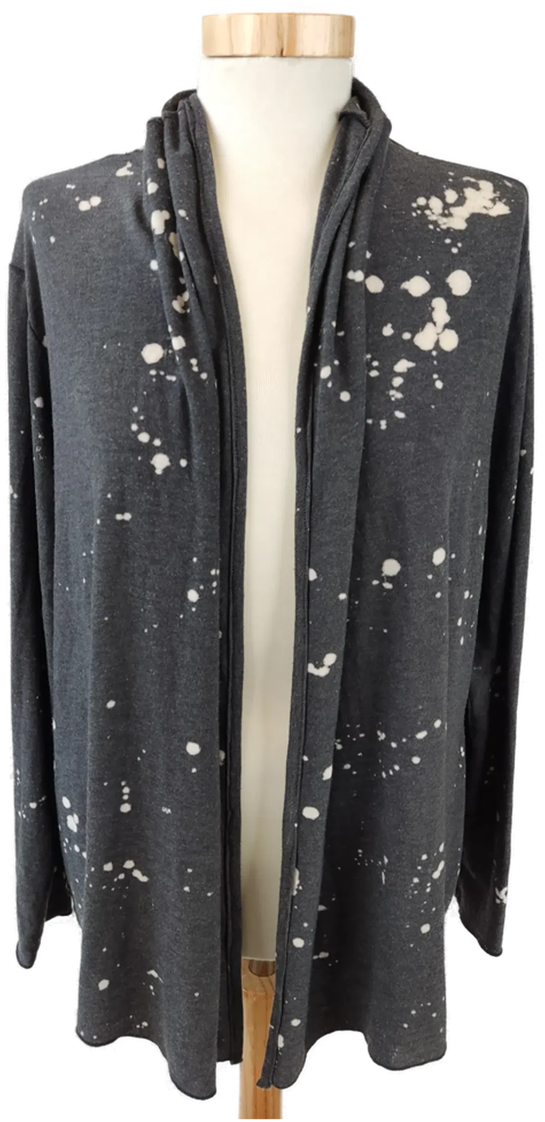 Damencardigan grau gepunktet - Gr. 38/M - Bild 1