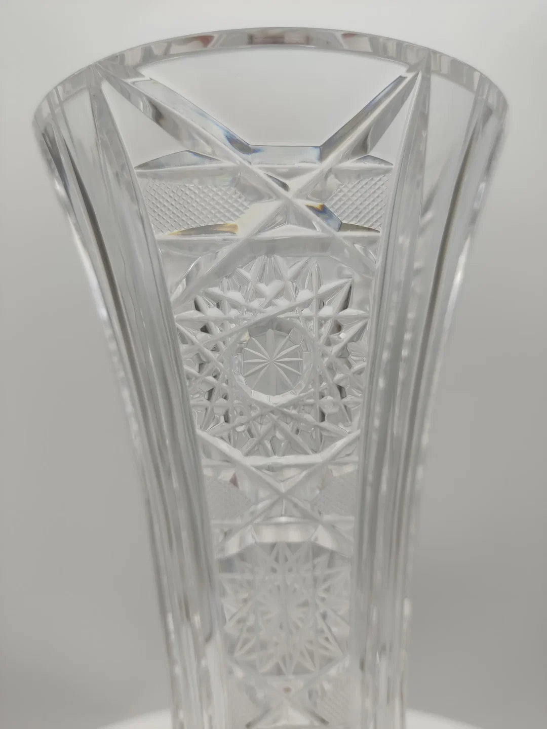 Kristallvase mit Schliffmuster | Tschechischer Vintage-Schatz – Bild 5