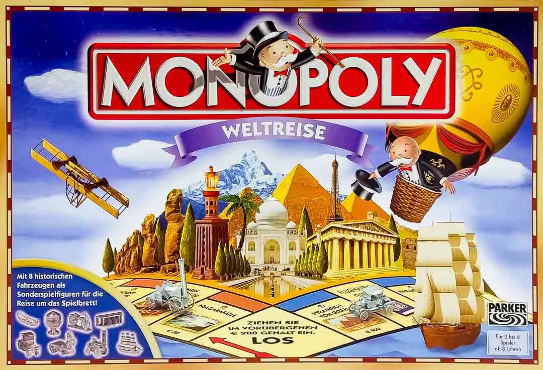 Parker/Hasbro Monopoly Weltreise - mit historischen Fahrzeugen - Bild 4