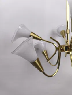 Deckenleuchte Messing/Glas, 8-flammig - Bild 3