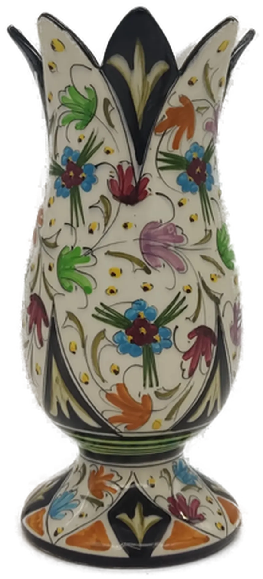 Elegante Porzellanvase mit Blumendekor -mit Motive: "Festung Repubblica San Marino" – Bild 2