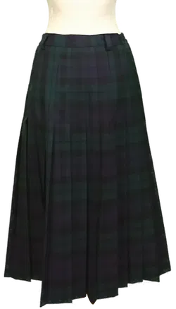 O'Neill of Dublin Damen Midi Karorock grün/schwarz aus Wolle Gr. 38 - Bild 2