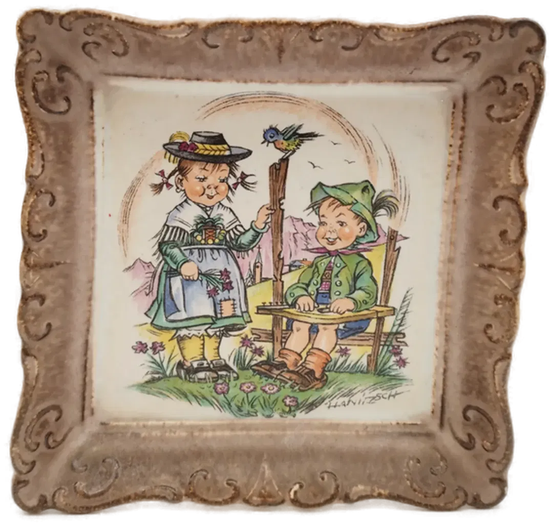 Hanitzsch Bild aus West-Deutschland mit dekorativen Rahmen - Bild 1