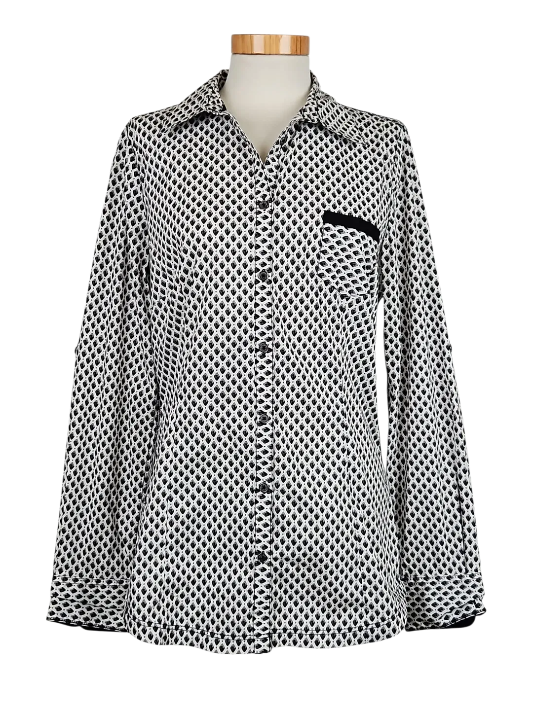 comma Damen Bluse, weiß/schwarz - Gr. M  - Bild 4