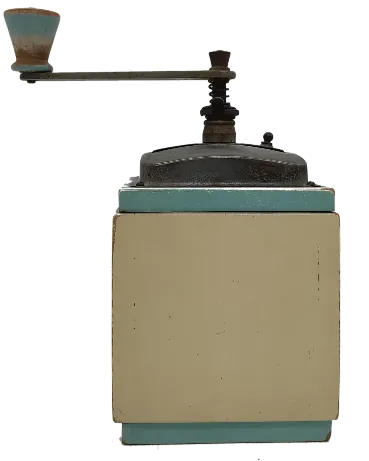 Leinbrock Ideal Vintage Kaffeemühle in Beige/Hellblau – Bild 2