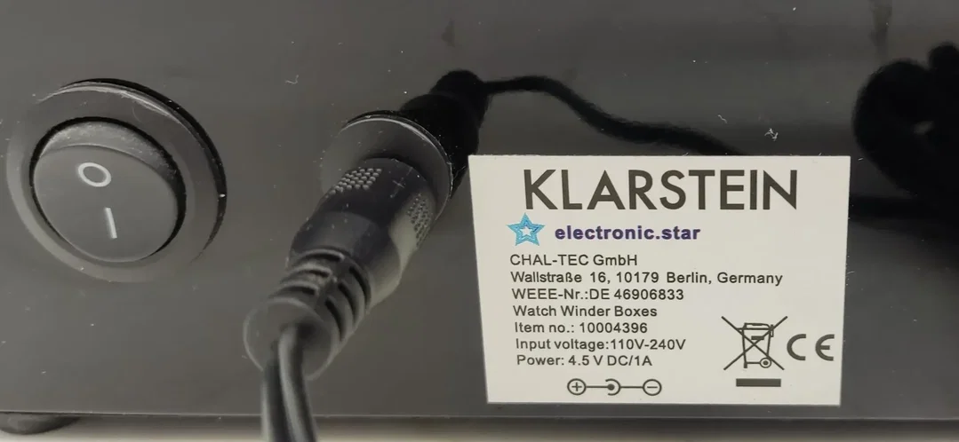 Klarstein CA2PM Uhrenbeweger für 4 Uhren in Karbon Optik – Bild 6