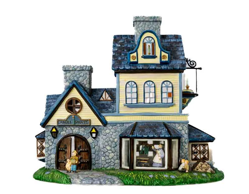 PartyLite Olde World Village Candle Shop Teelicht Haus  - Bild 1