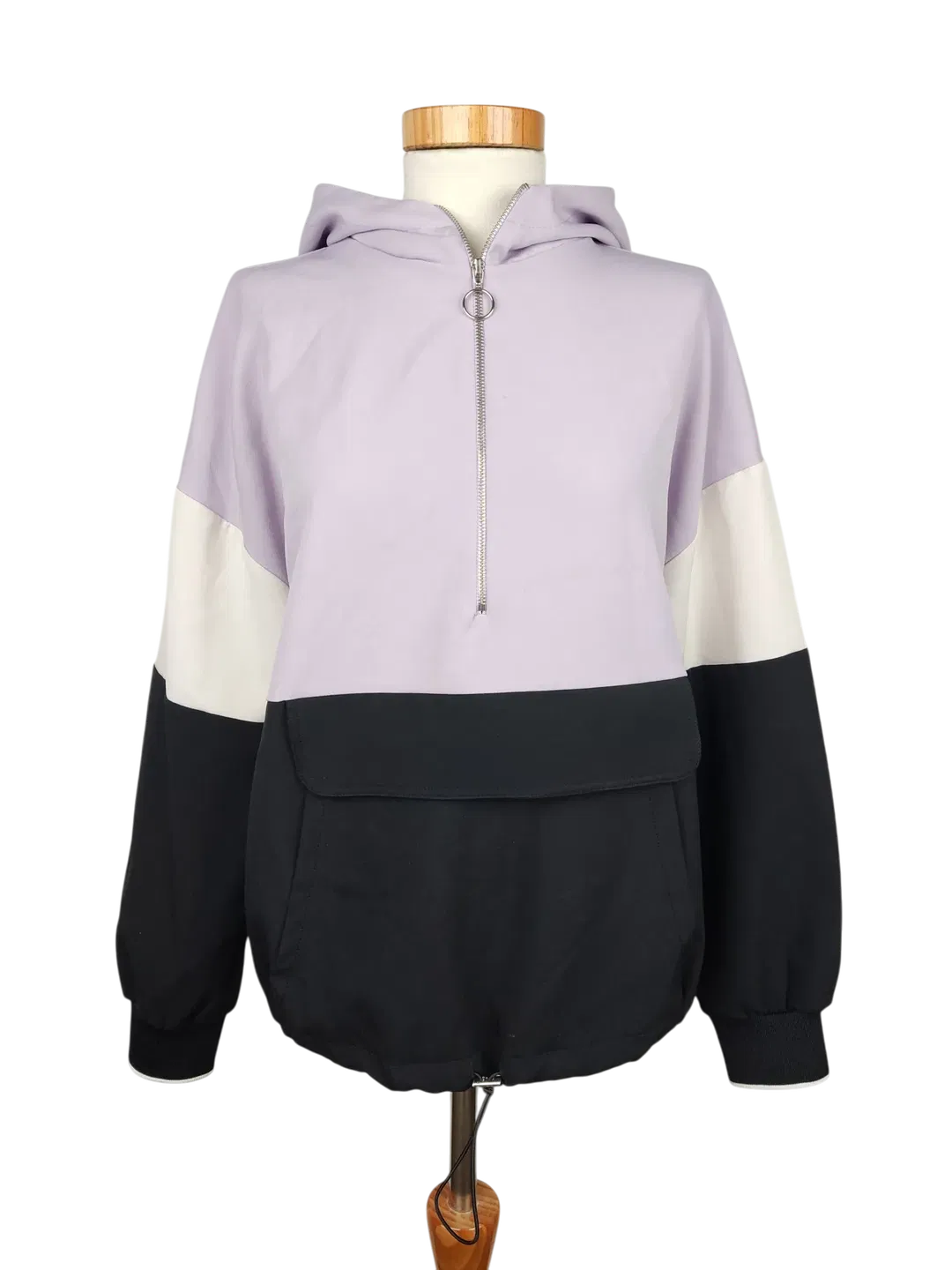ZARA Damen Hoody Jacke, flieder/schwarz - Gr. M - Bild 4