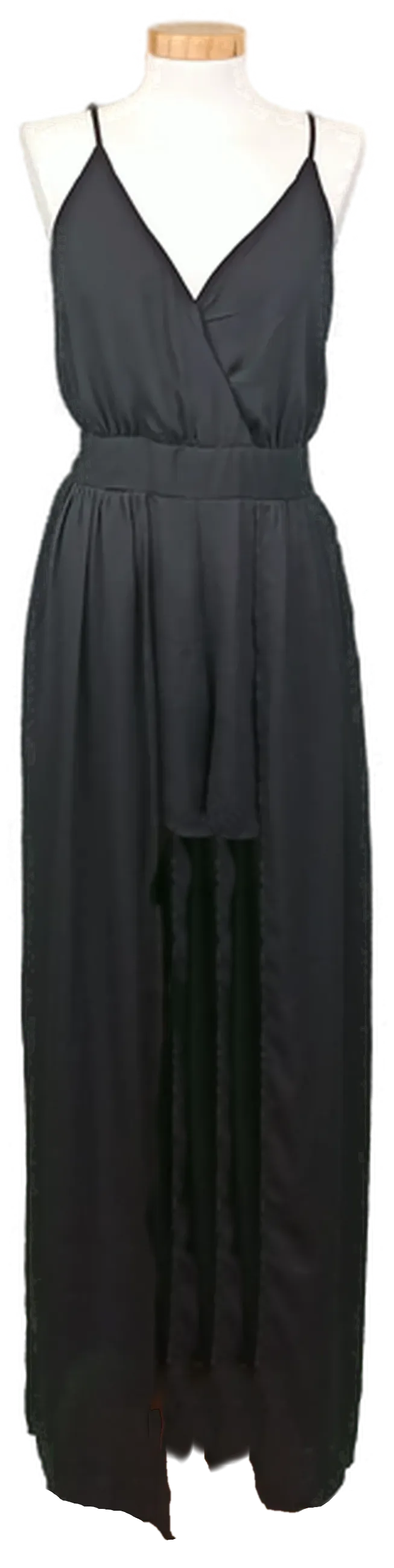 Bik Bok Damen Maxikleid mit integrierten Shorts schwarz Gr. XS – Bild 1
