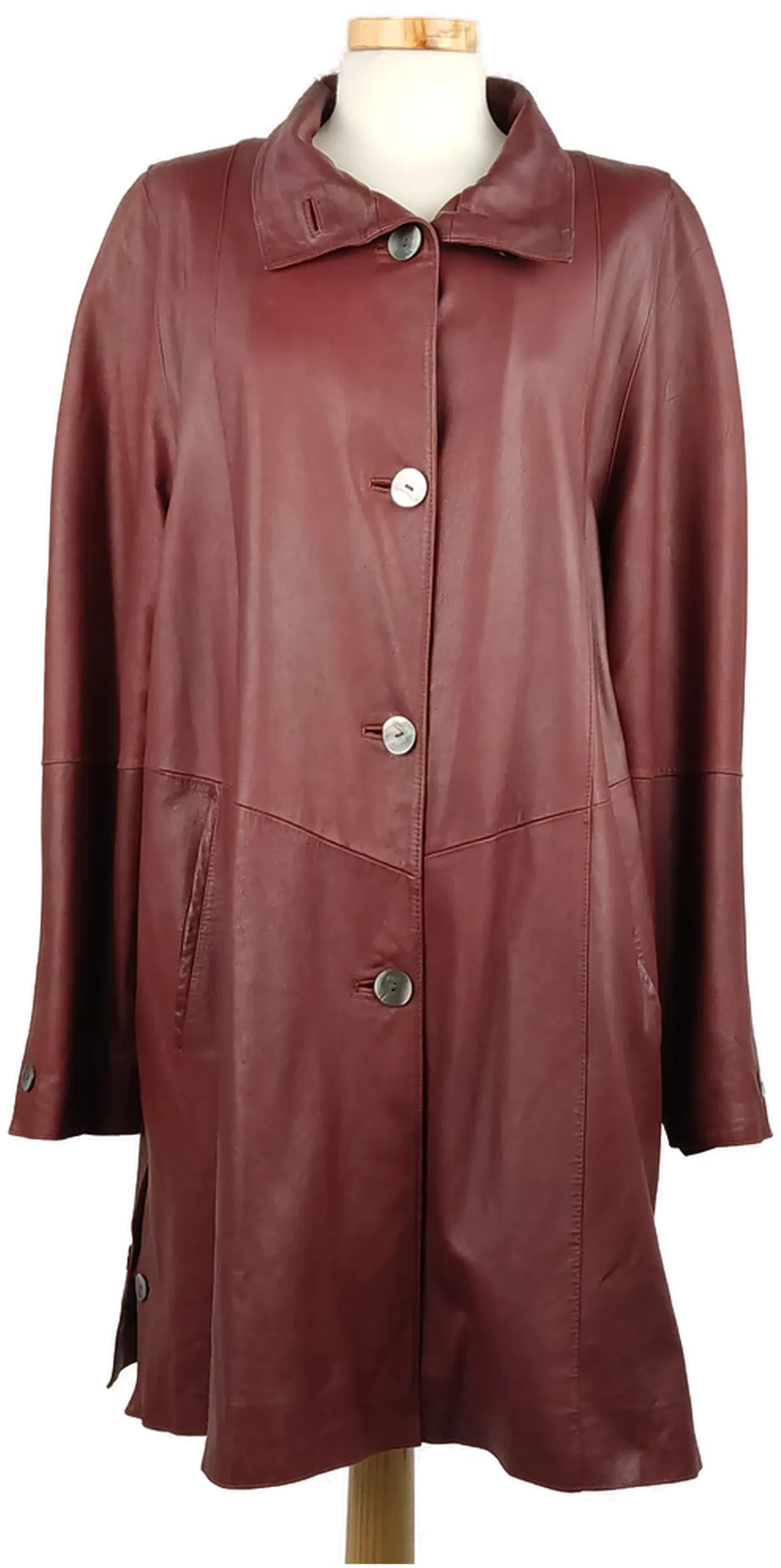 Damen Ledermantel braun - M/38 - Bild 1