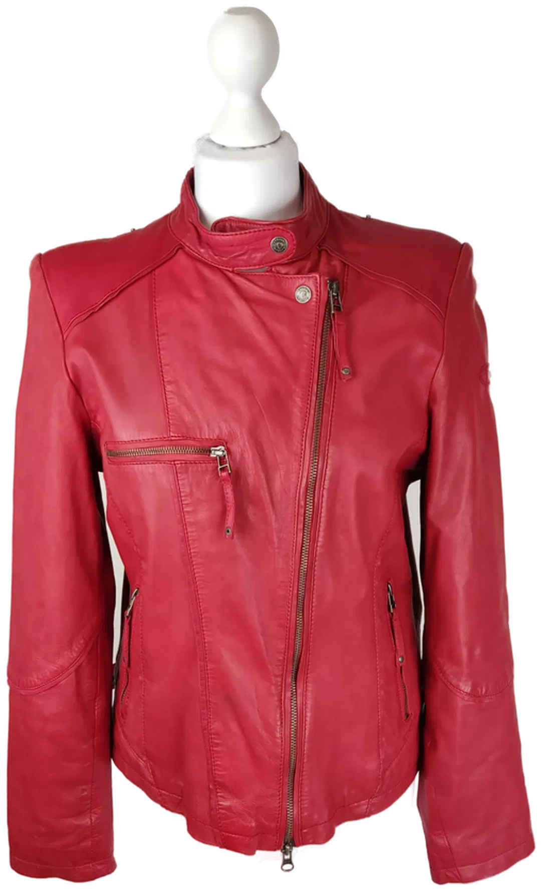 Damen-Lederjacke Cabrini Rot | Vintage-Charme - Bild 1