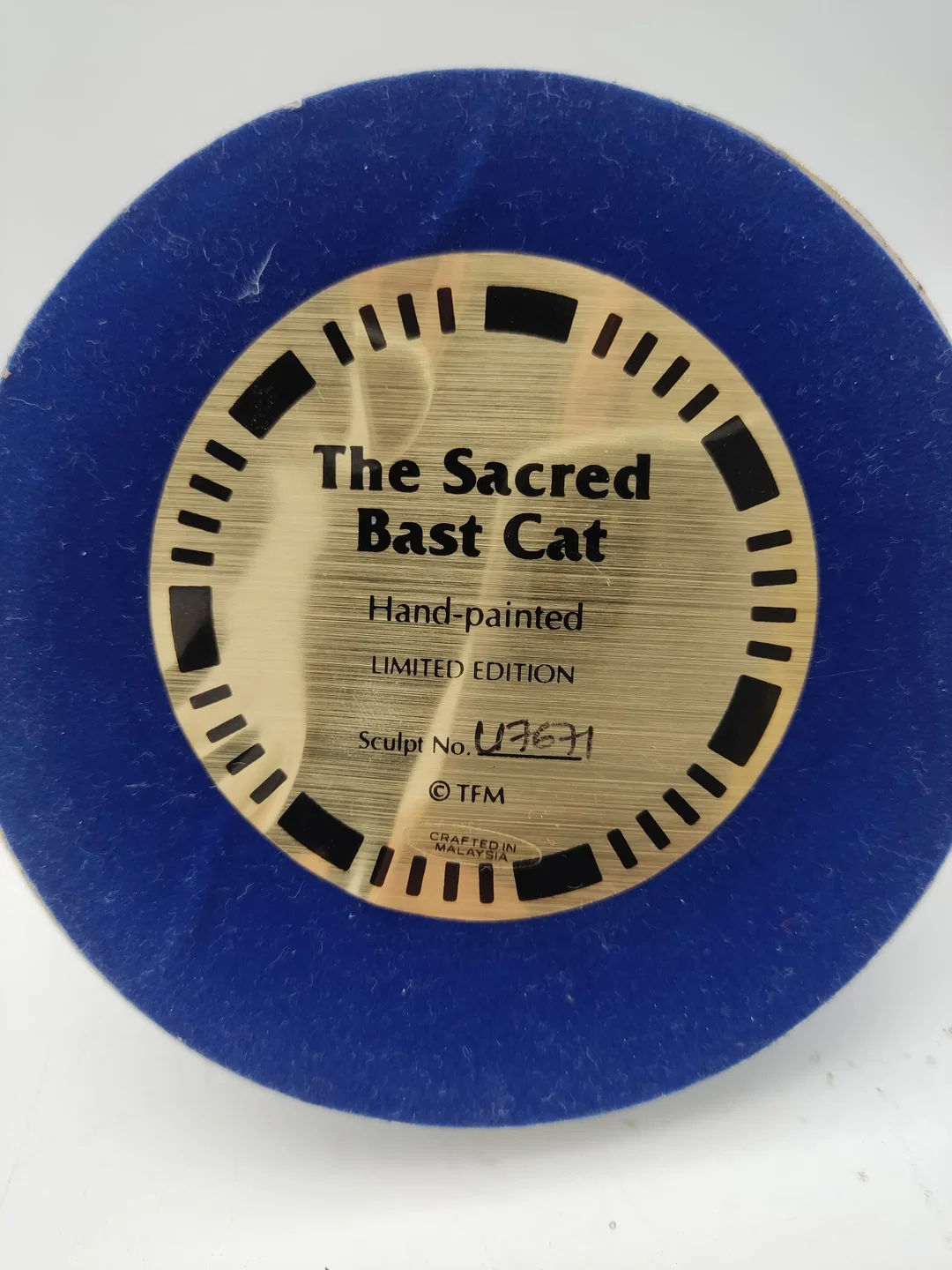 'The sacred  bast cat' Porzellan mit Glaskuppel & Zertifikat von Franklin Mint | Ägyptischer Schatz – Bild 19