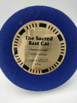 'The sacred  bast cat' Porzellan mit Glaskuppel & Zertifikat von Franklin Mint | Ägyptischer Schatz - Bild 19