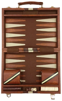 Backgammon-Spiel im Kunstlederkoffer klein - Bild 8