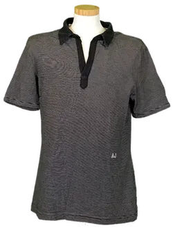 Armani Jeans Herren Poloshirt schwarz/weiß gestreift Gr. EU XL - Bild 1