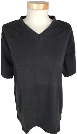 T-Shirt "Southern Menswear", kurzarm mit V-Ausschnitt, schwarz, Größe S/48