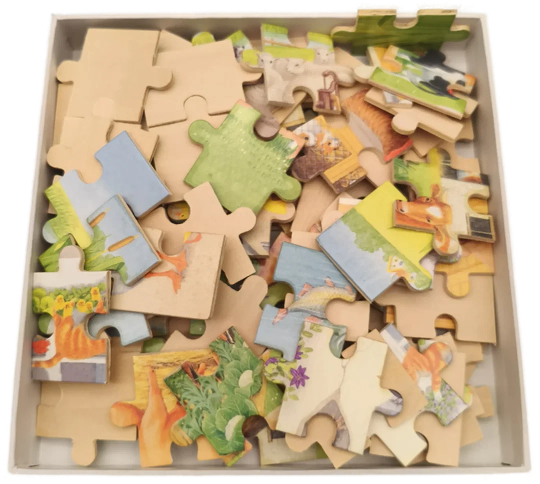 Holzpuzzle, Puzzle Kinder, 4 Motive  – Bild 3