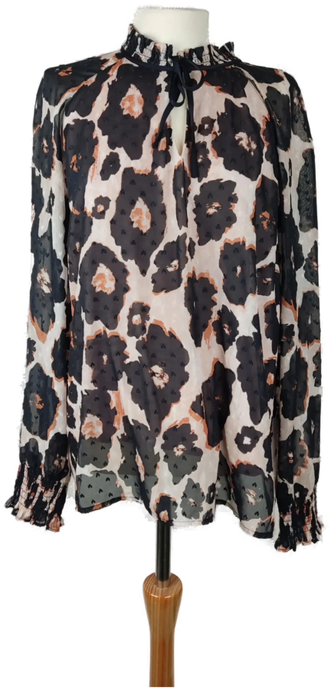 Comma Langarmshirt Animal-Print Gr. 44 | Design-Liebling - Bild 1