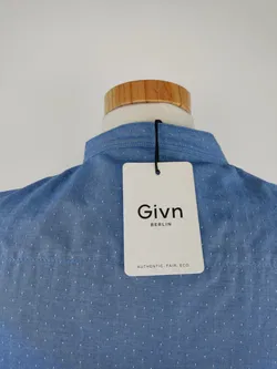 Givn Herren Baumwollhemd blau - M / 48 - Bild 4