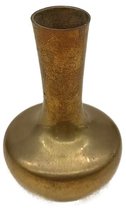 Vintage Messing Knospenvase mit langem Hals