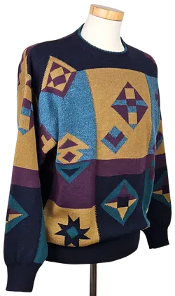 JOCKEY Vintage Herren Strickpullover, multicolor - Gr. M  - Bild 2
