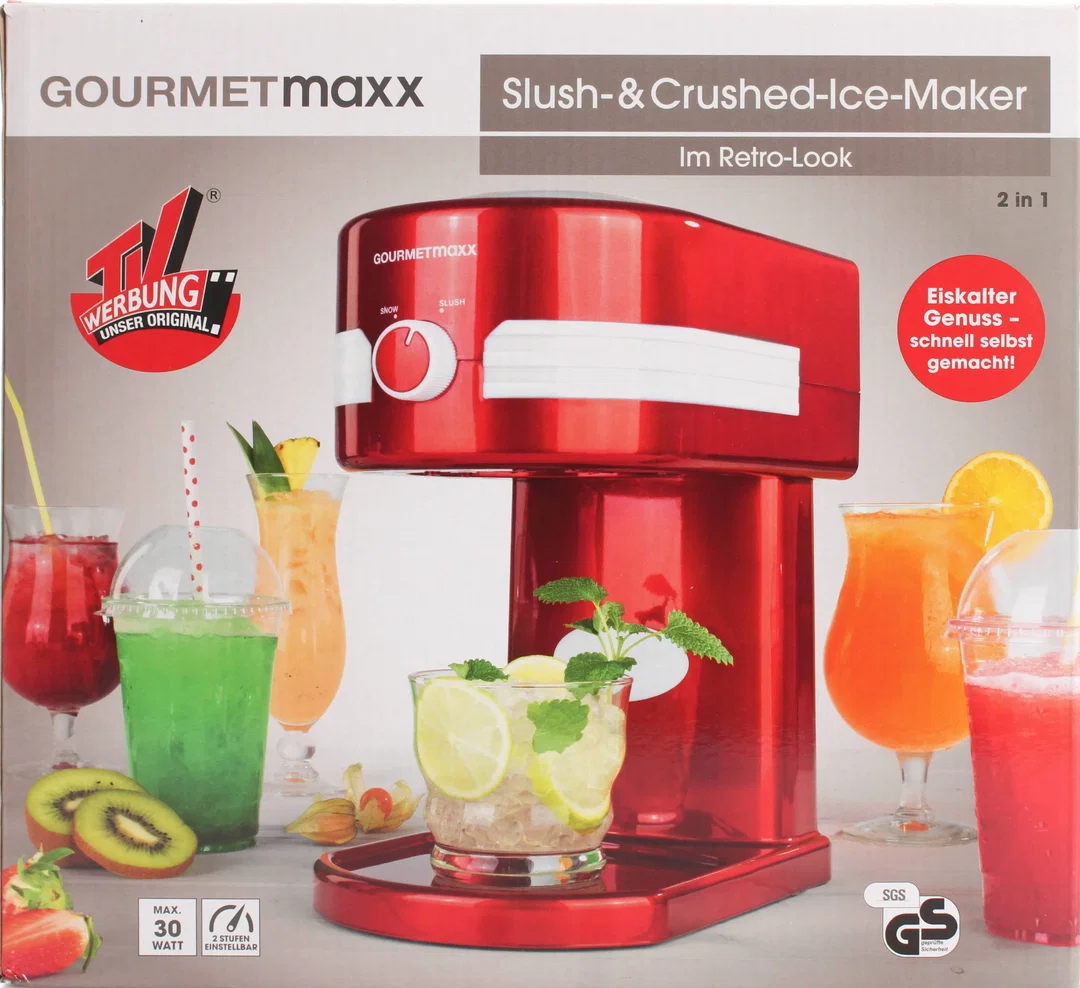 GOURMETmaxx Slush- & Crushed-Ice-Maker | 2-in-1 | Retro-Design | Eiscrusher – Bild 2