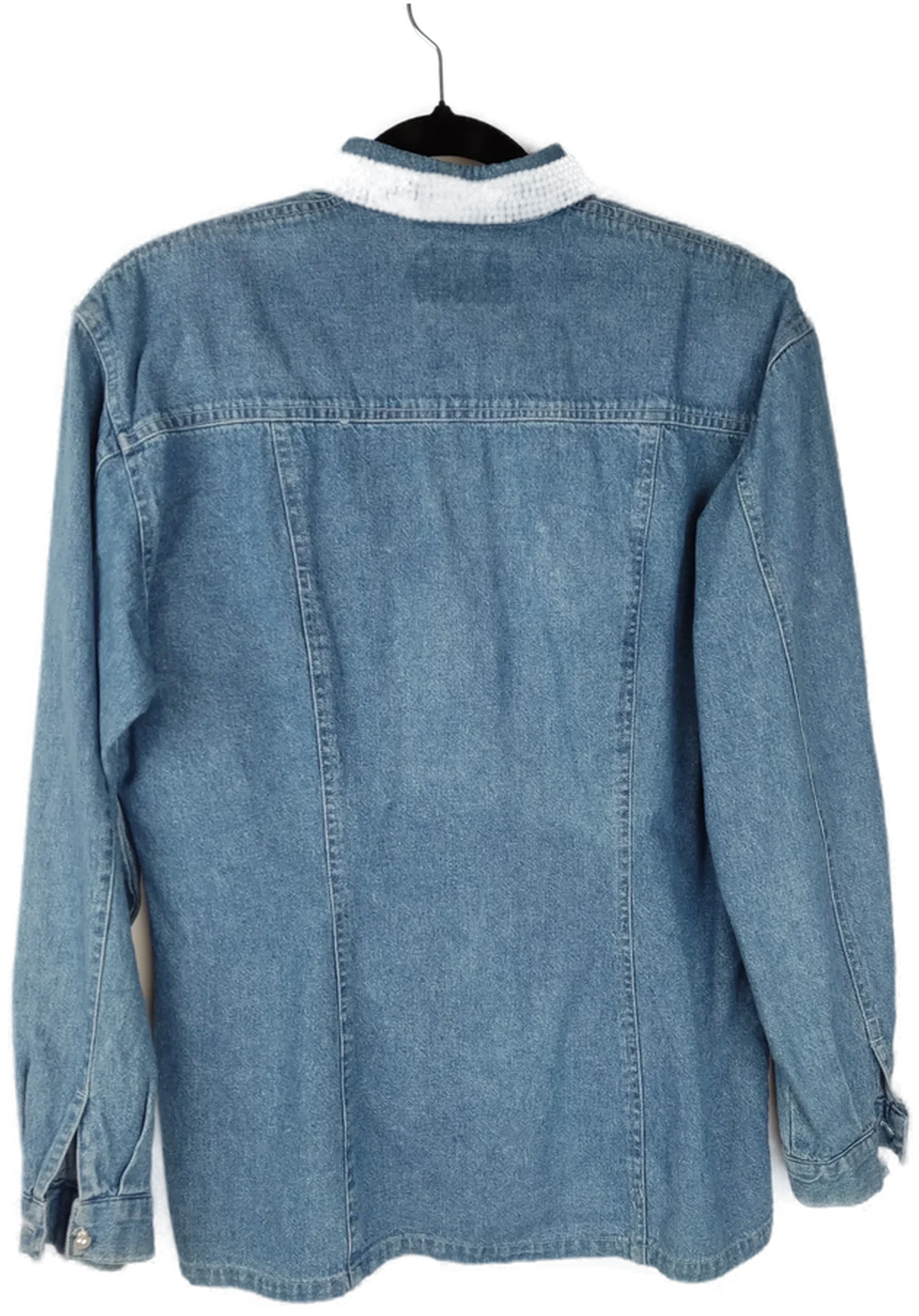 Damen Jeansbluse s.Oliver Perlenkragen | Casual Mit Glanz – Bild 2