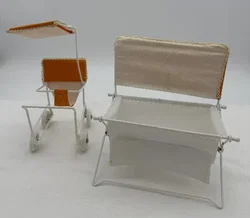 Vintage - Miniatur Puppenwagen und Puppenbadewanne - Bild 2
