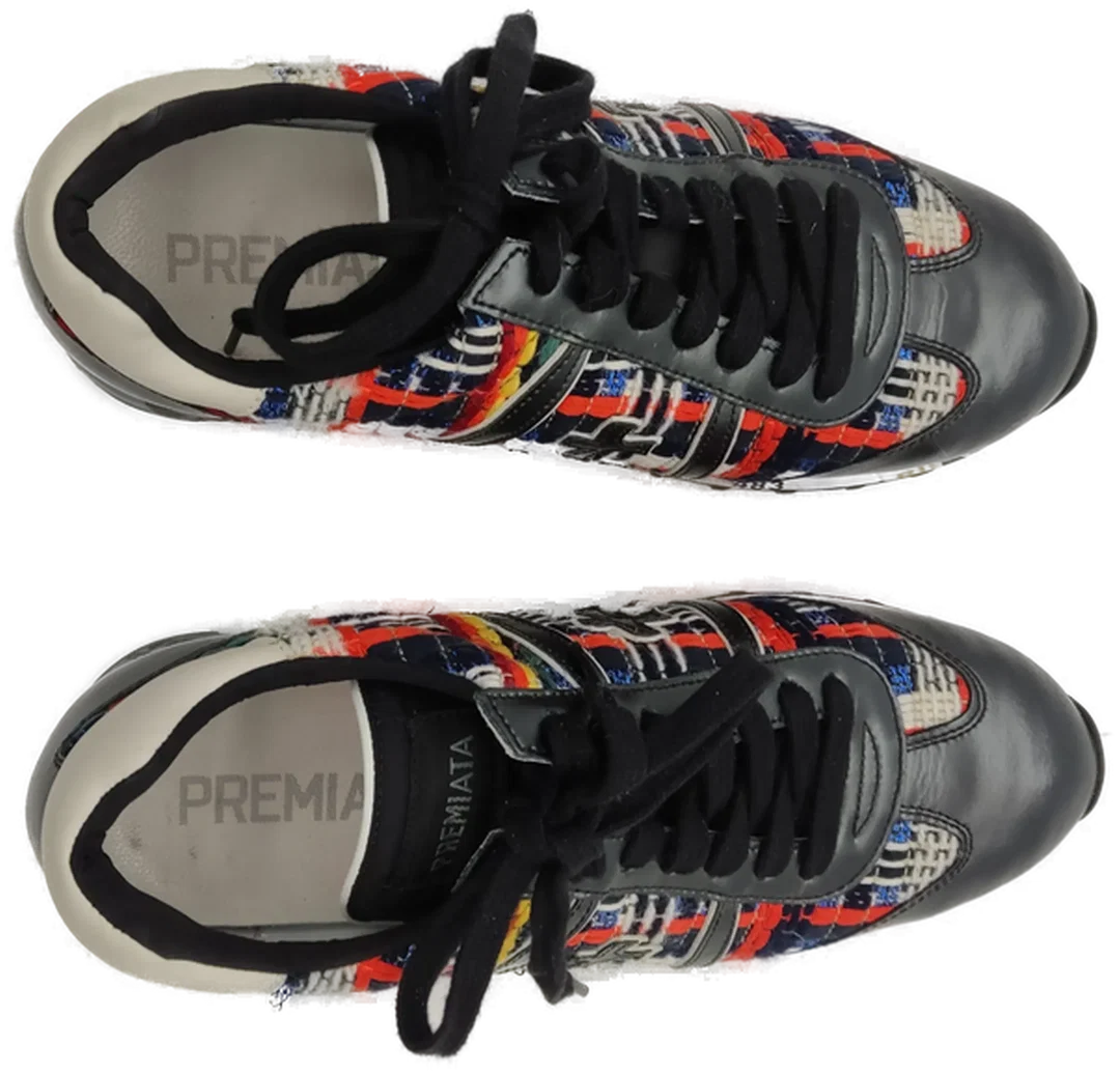 Premiata Schuhe "Sneakers" Schwarz mit Muster Gr. 38 – Bild 5
