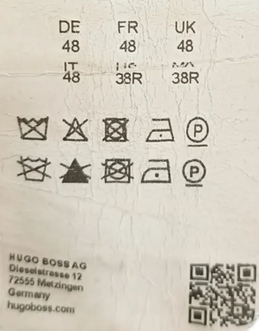 Hugo Boss Herrenblazer gemustert dunkelblau Gr. 48 – Bild 4
