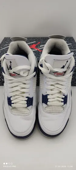 Air Jordan 4 Retro White/Midnight Navy für Herren, Größe 40 - Bild 1