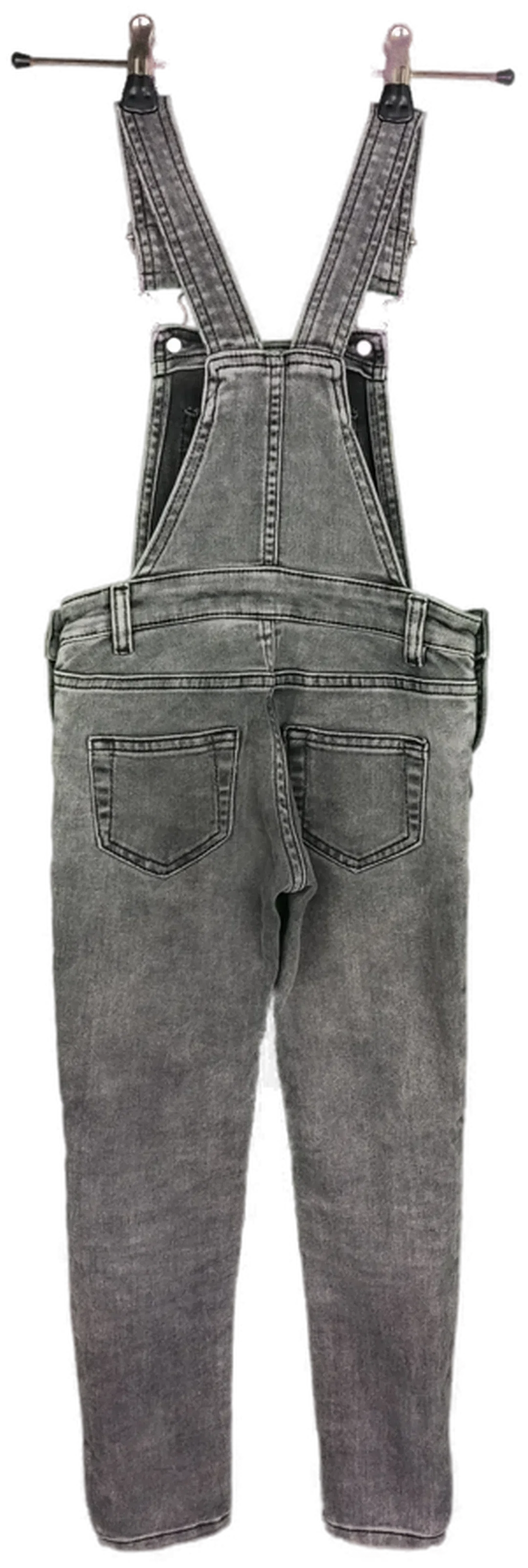 H&M Mädchen Jeans-Latzhose dunkelgrau - 116 – Bild 2