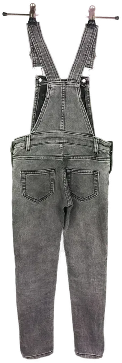 H&M Mädchen Jeans-Latzhose dunkelgrau - 116 - Bild 2