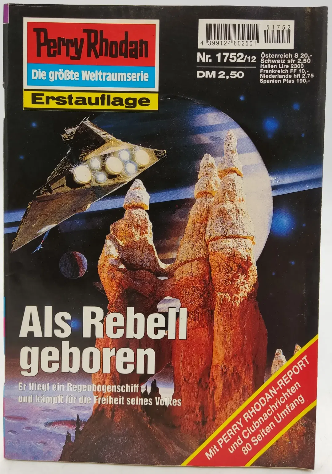 Romanheft Perry Rhodan Als Rebell geboren Erstauflage Nr.1752 - Bild 2