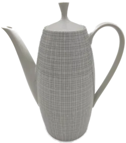 Arzberg Kaffeekanne weiß/grau  - Bild 1