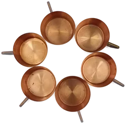 Vintage Kupfer-Tassen Set (6-teilig) – Vorschau 2