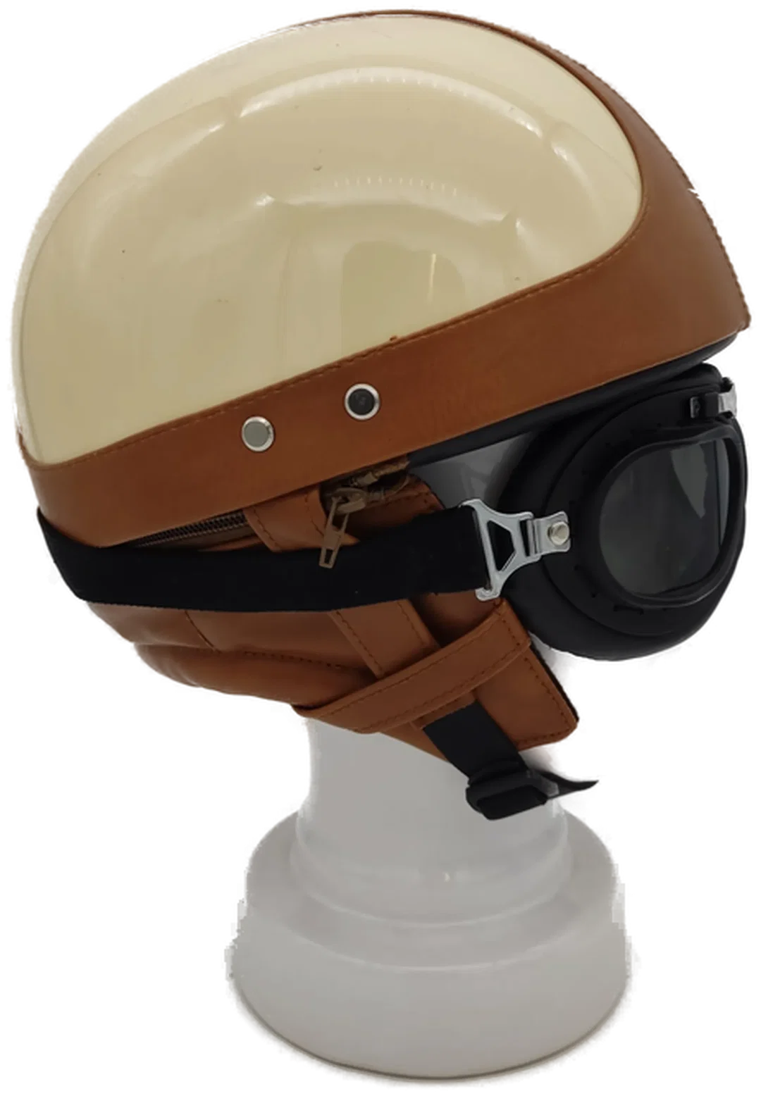 Motorradhelm Retro unisex braun/beige Gr. S (55-56) – Bild 2