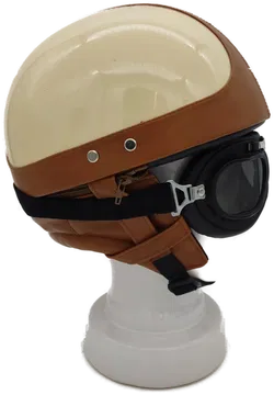 Motorradhelm Retro unisex braun/beige Gr. S (55-56) - Bild 2