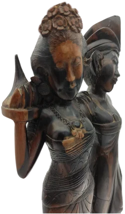 Hochzeitspaar-Figur Holz handgeschnitzt | Bali-Schatz – Vorschau 5