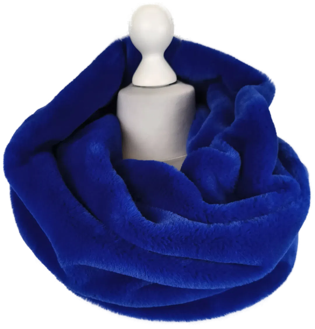 Damenschal blau flauschig - Bild 1