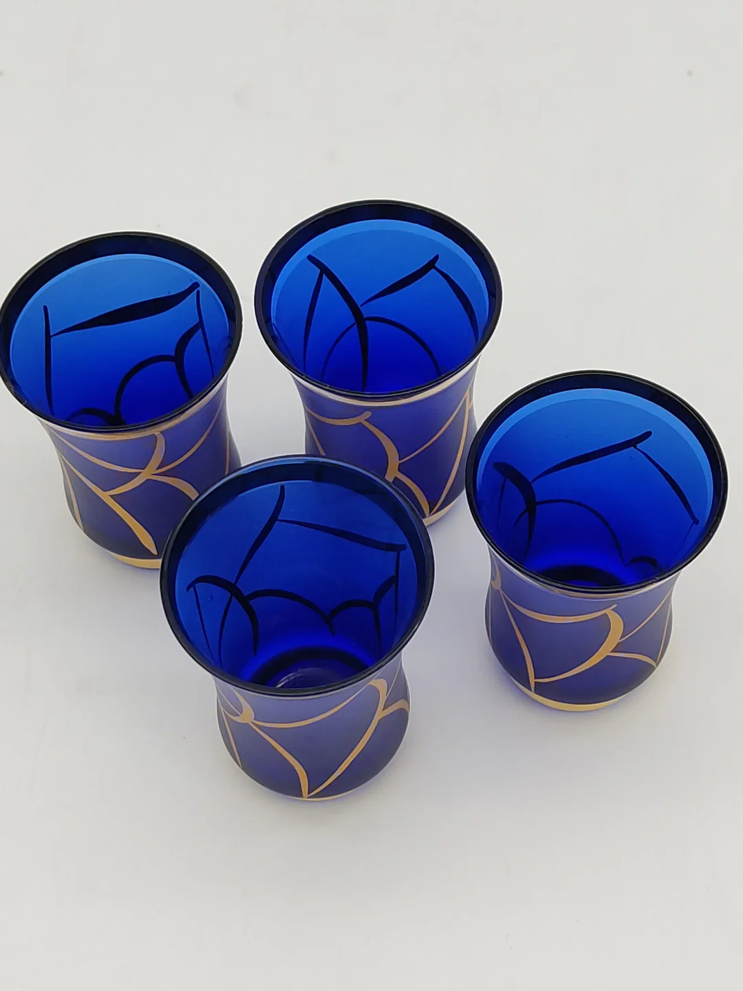 Bohemia Glas Karaffe aus Kristall und 4 Stk. Schnapsgläser  – Bild 2