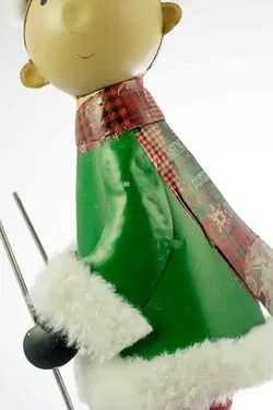 Weihnachtsfigur aus Blech – Skifahrer – ca. 63 cm hoch – Winterdeko / Metallfigur - Bild 5