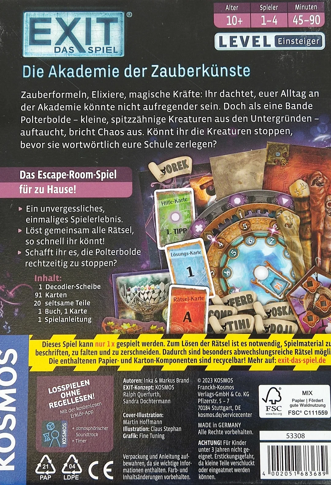 EXIT - Das Spiel. Die Akademie der Zauberkünste - Gesellschaftsspiele - Kosmos – Bild 2
