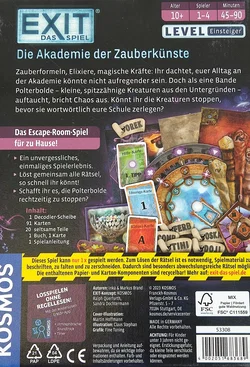 EXIT - Das Spiel. Die Akademie der Zauberkünste - Gesellschaftsspiele - Kosmos – Vorschau 2