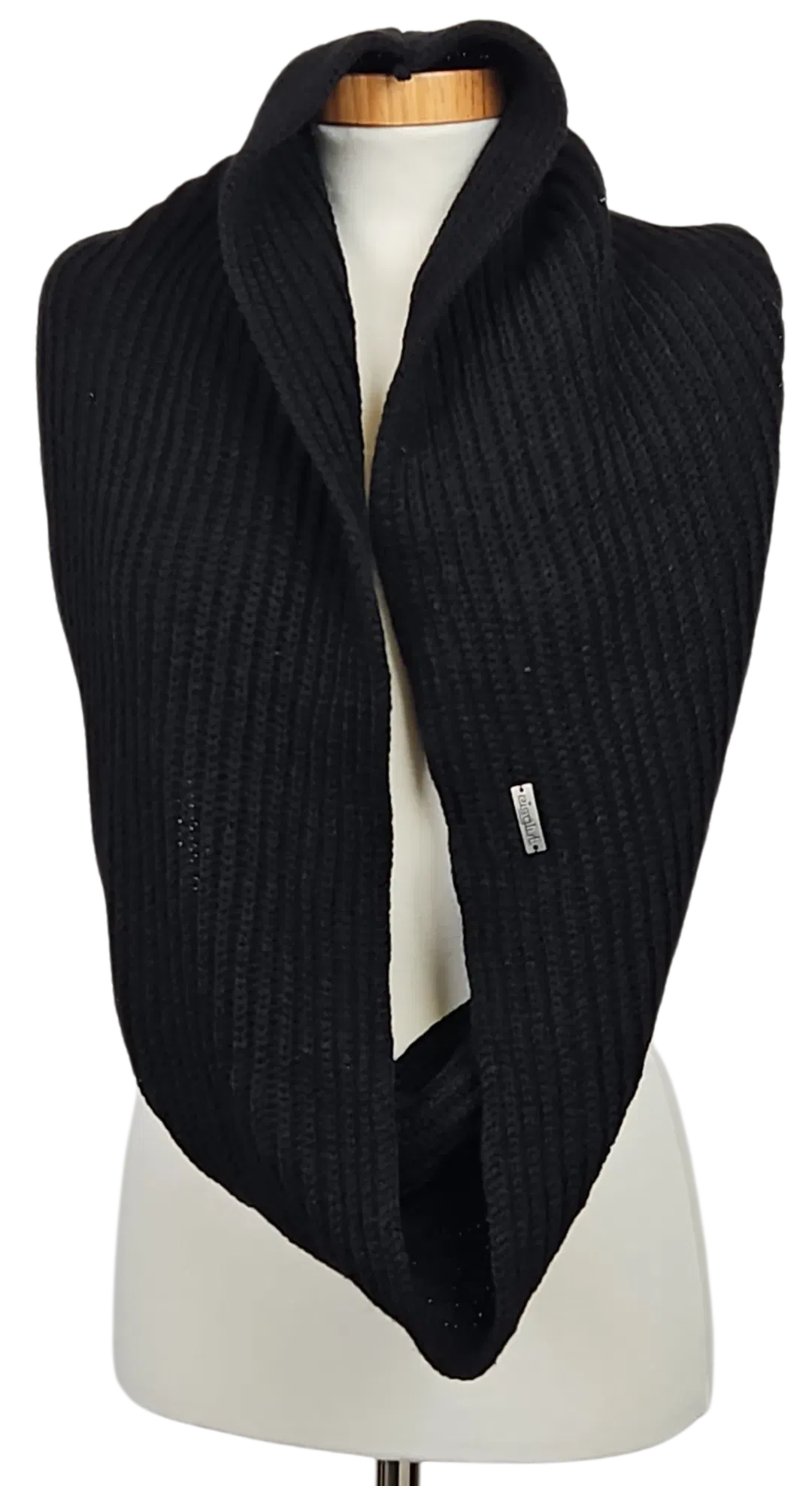 Eisglut Strick Loop / Schal, schwarz - Bild 4