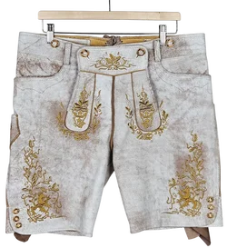Stockerpoint Bergfeuer Herren Trachtenhose, weiß - Gr. L  - Bild 1