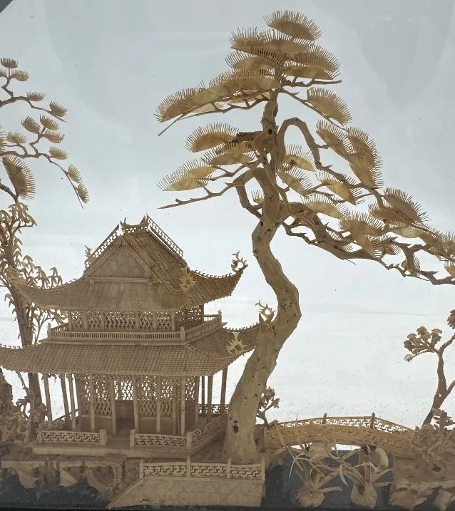 Vintage - Asiatisches Kork-Diorama – Bild 5